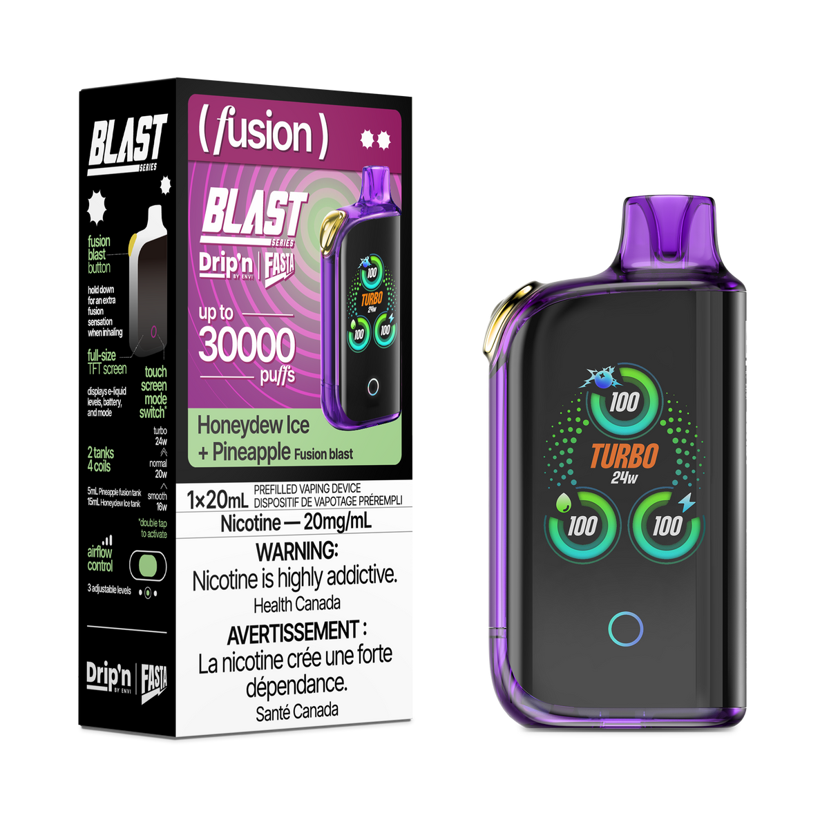 Drip'n X Fasta Blast - Honeydew Ice + Pineapple