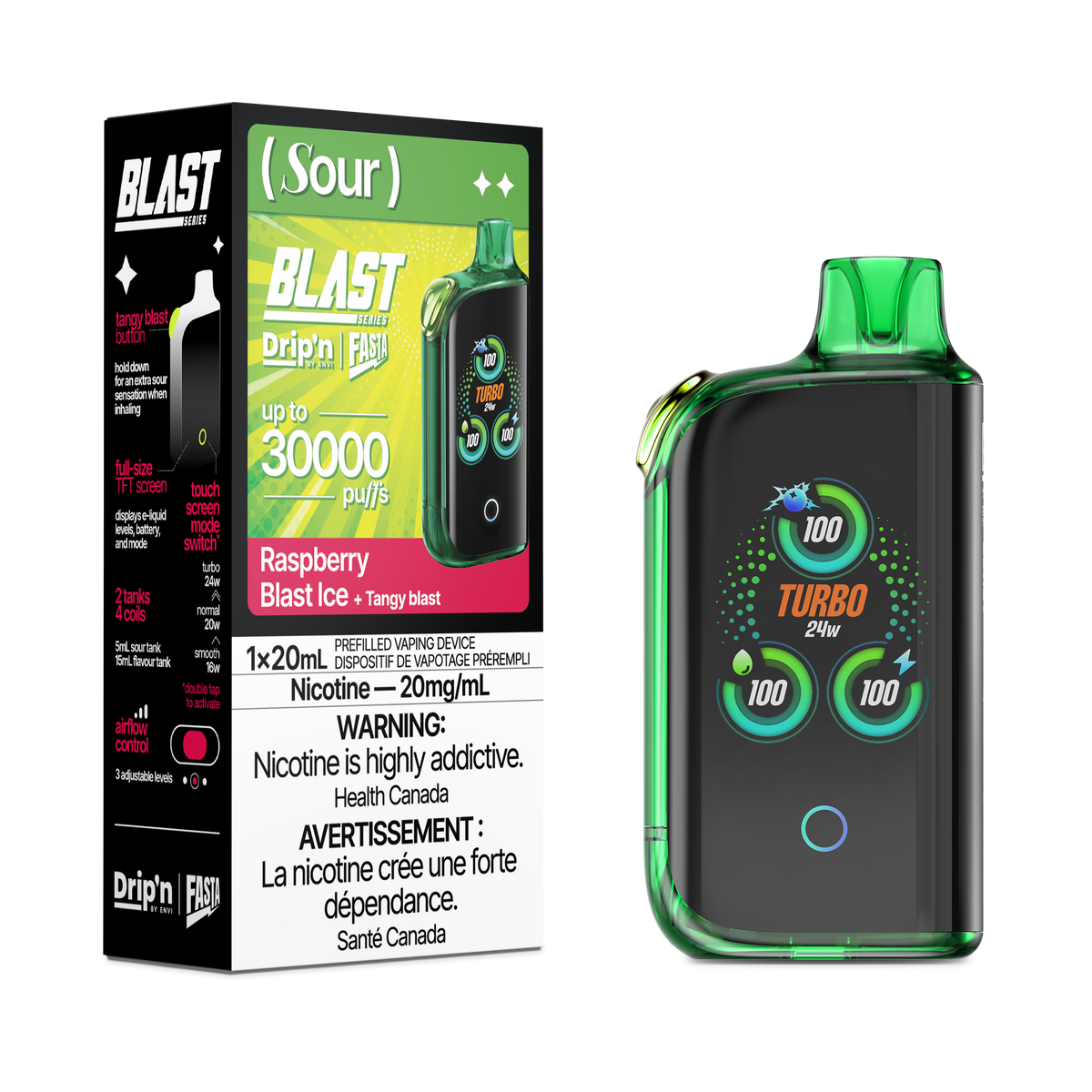 Drip'n X Fasta Blast - Raspberry Blast Ice (Sour) (ON)