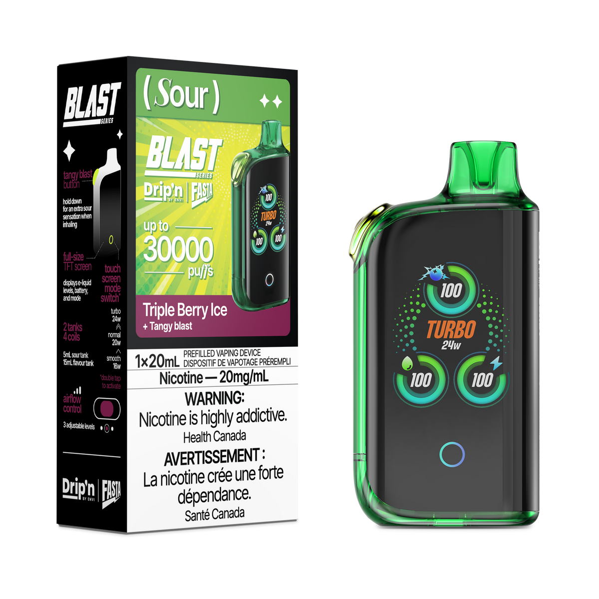 Buy Drip'n X Fasta Blast - Triple Berry Ice (Sour) (MB) Online