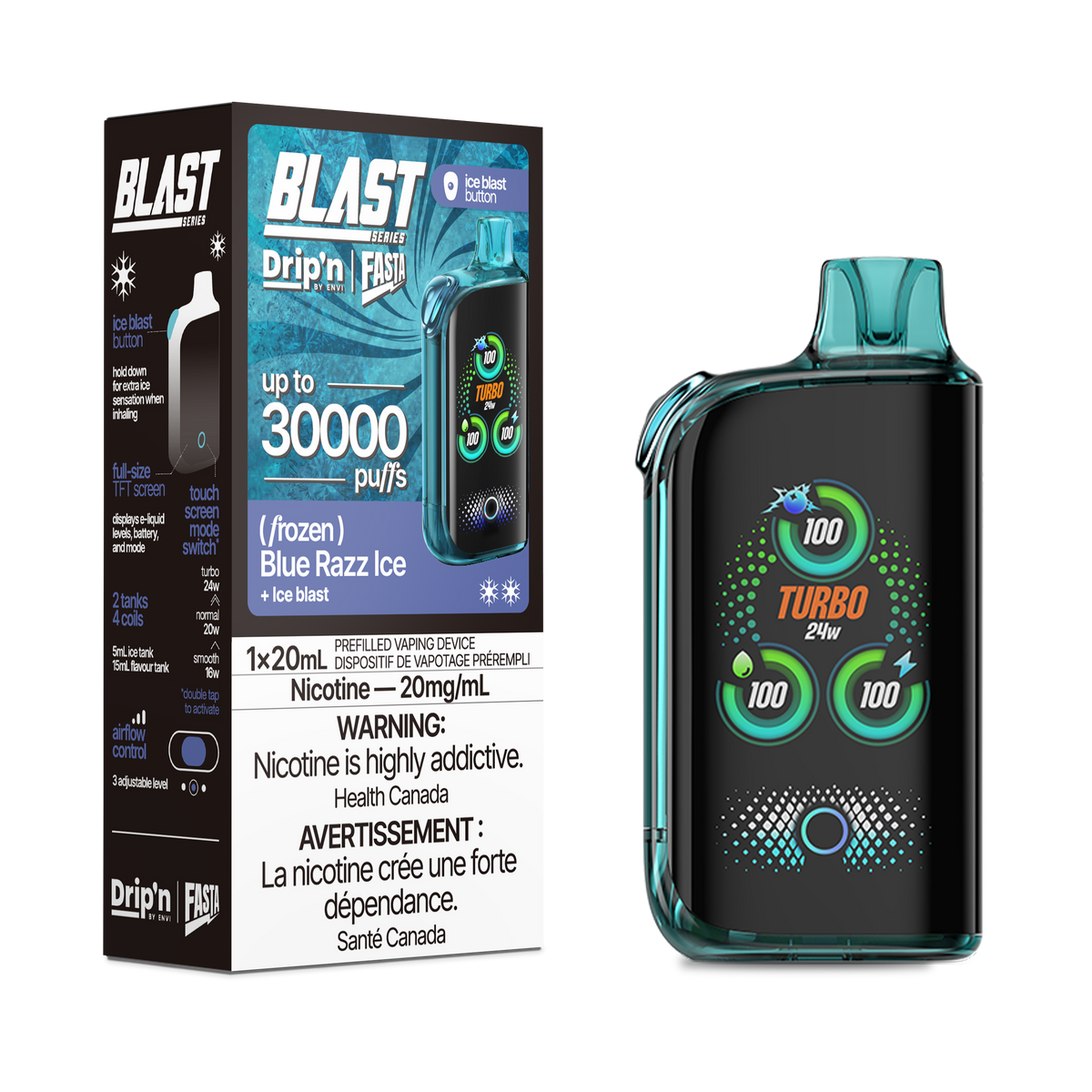 Buy Drip'n X Fasta Blast - Blue Razz Ice (AB) Online