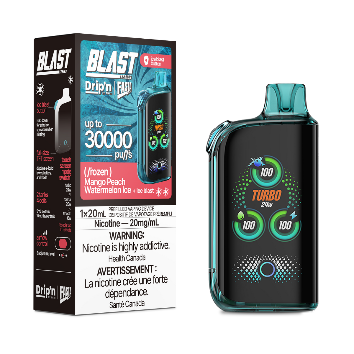 Buy Drip'n X Fasta Blast - Mango Peach Watermelon Ice Online