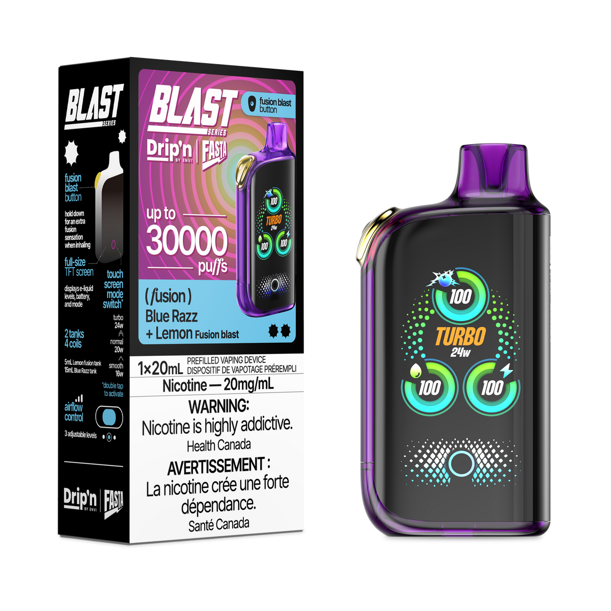 Drip'n X Fasta Blast - Blue Razz + Lemon (MB)