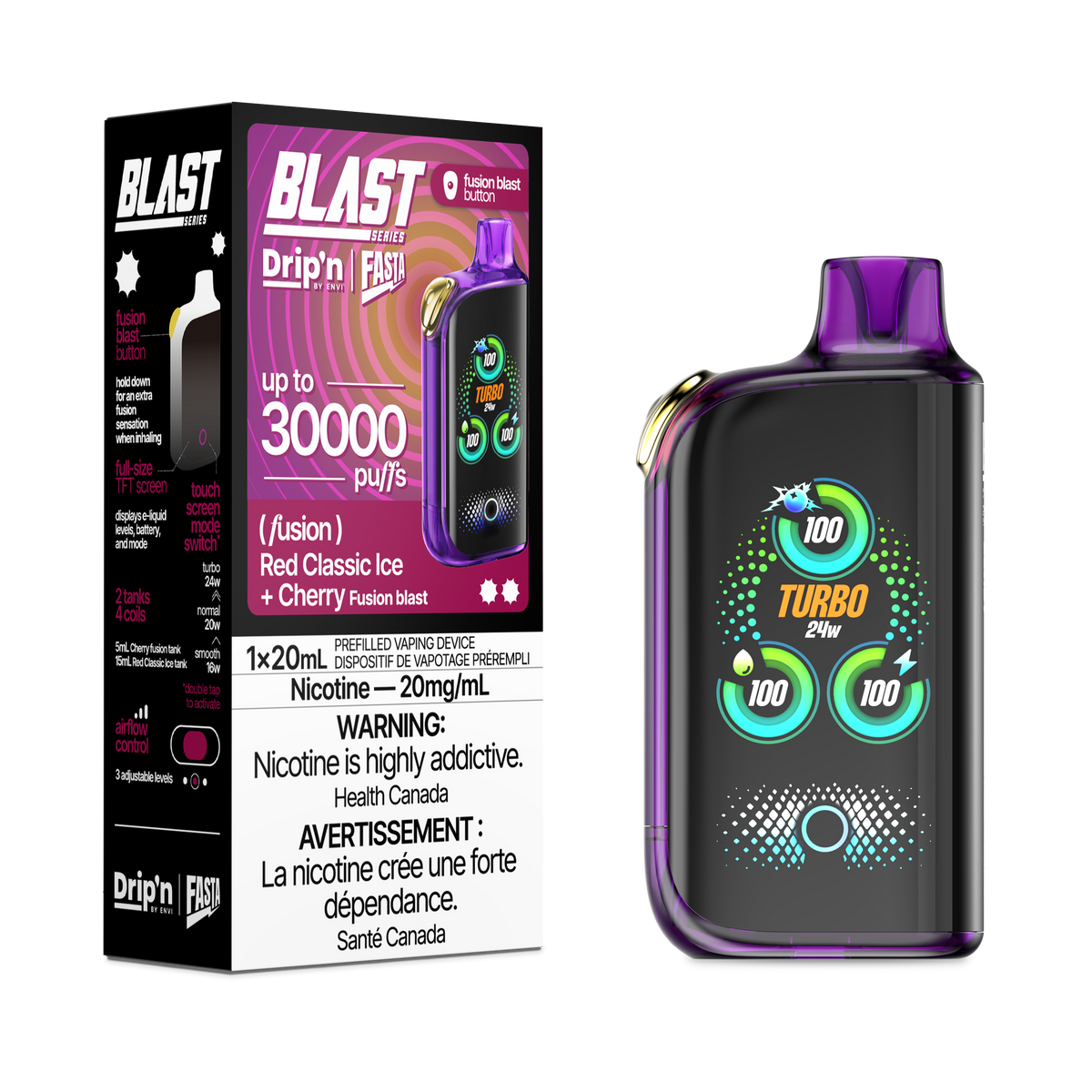 Drip'n X Fasta Blast - Red Classic Ice + Cherry