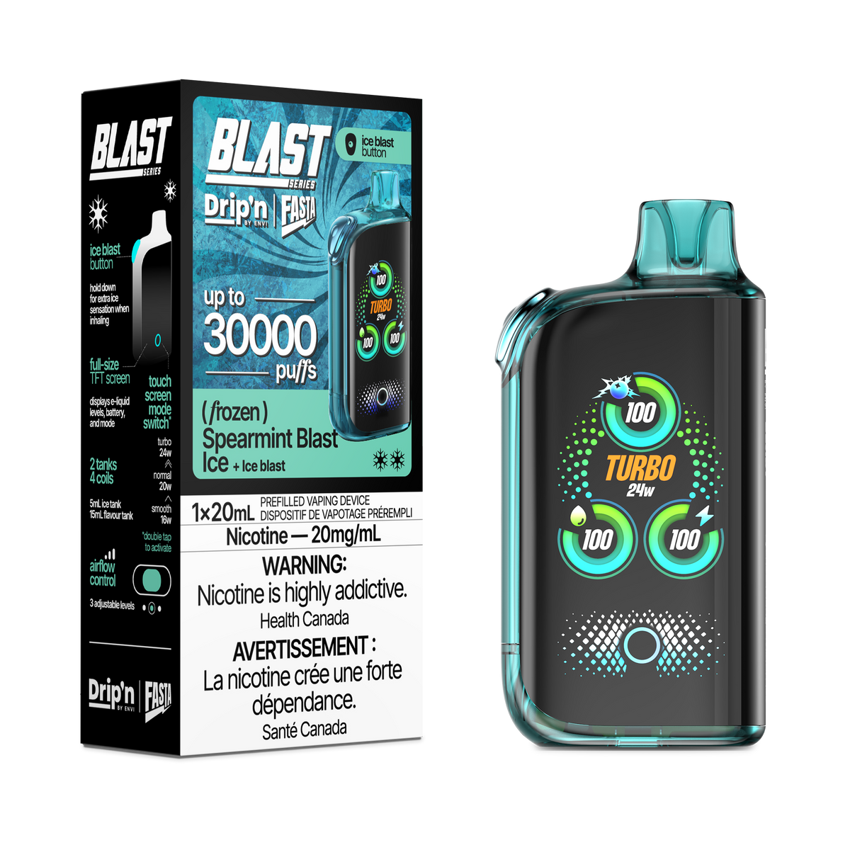 Drip'n X Fasta Blast - Spearmint Blast Ice (MB)