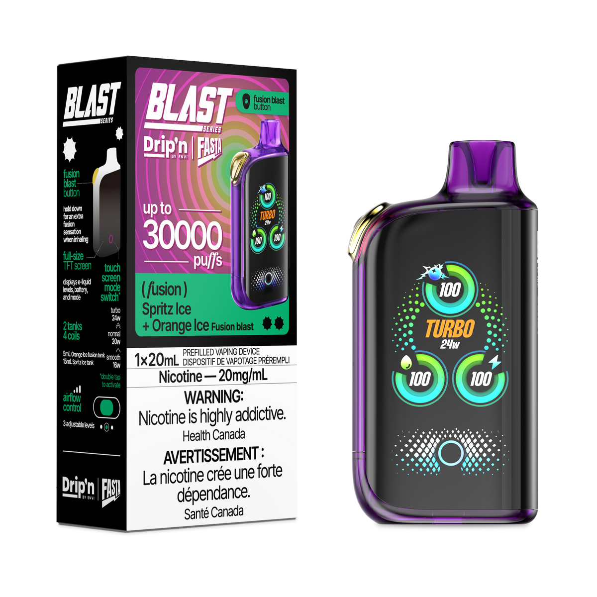 Drip'n X Fasta Blast - Spritz Ice + Orange Ice (MB)