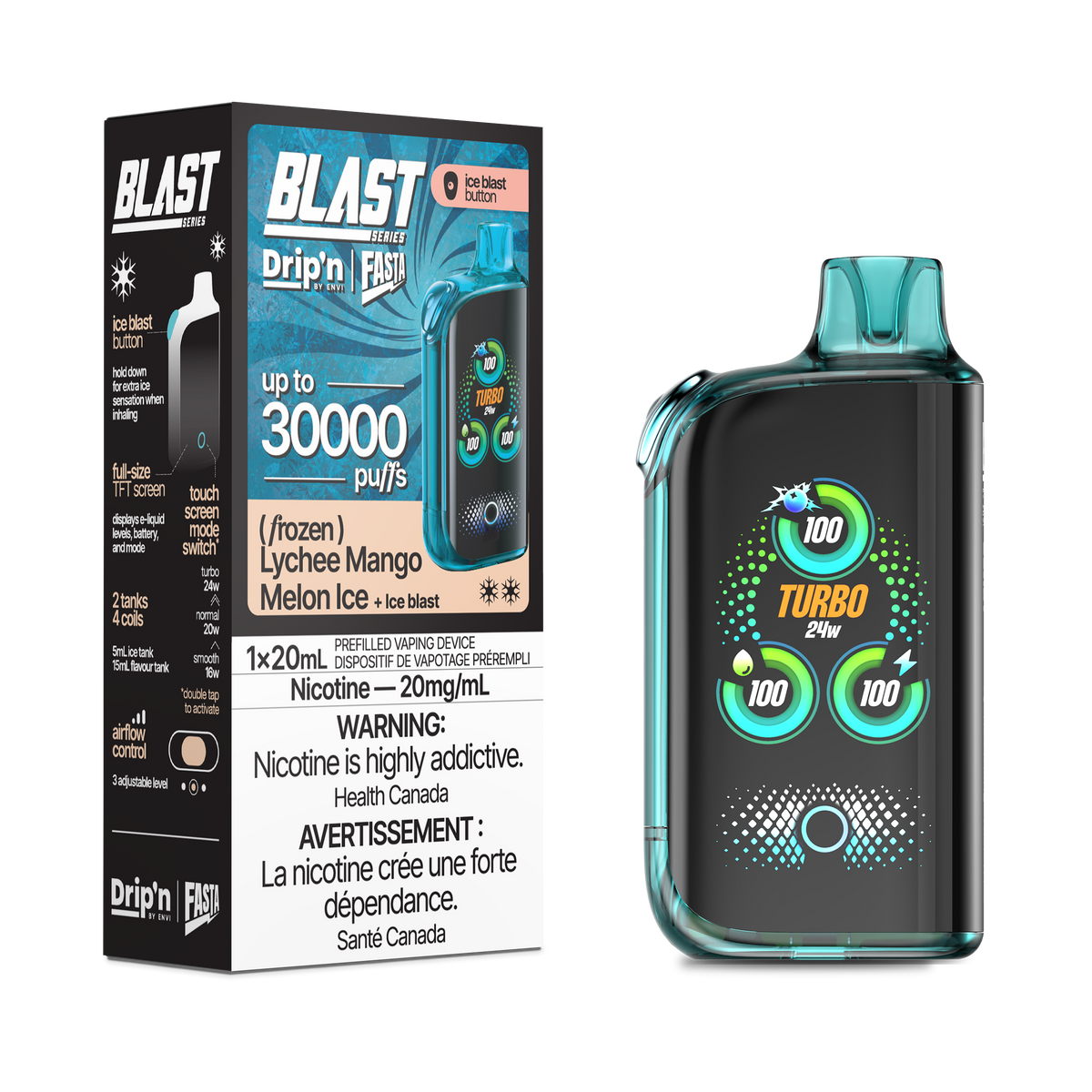 Drip'n X Fasta Blast - Lychee Mango Melon Ice