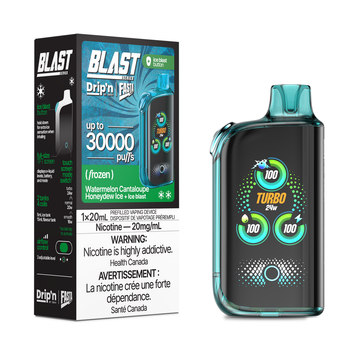 Drip'n X Fasta Blast - Watermelon Cantaloupe Honeydew Ice