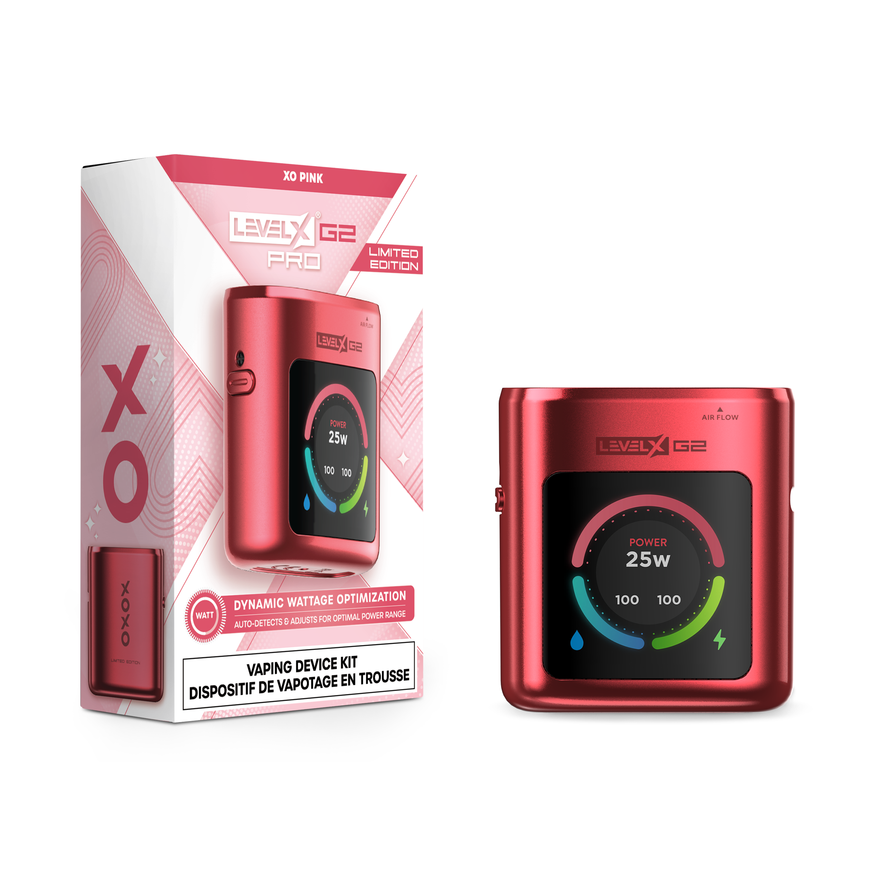 Level X G2 Pro Device Kit 1000 Limited Edition XO Pink – ENVI Vape