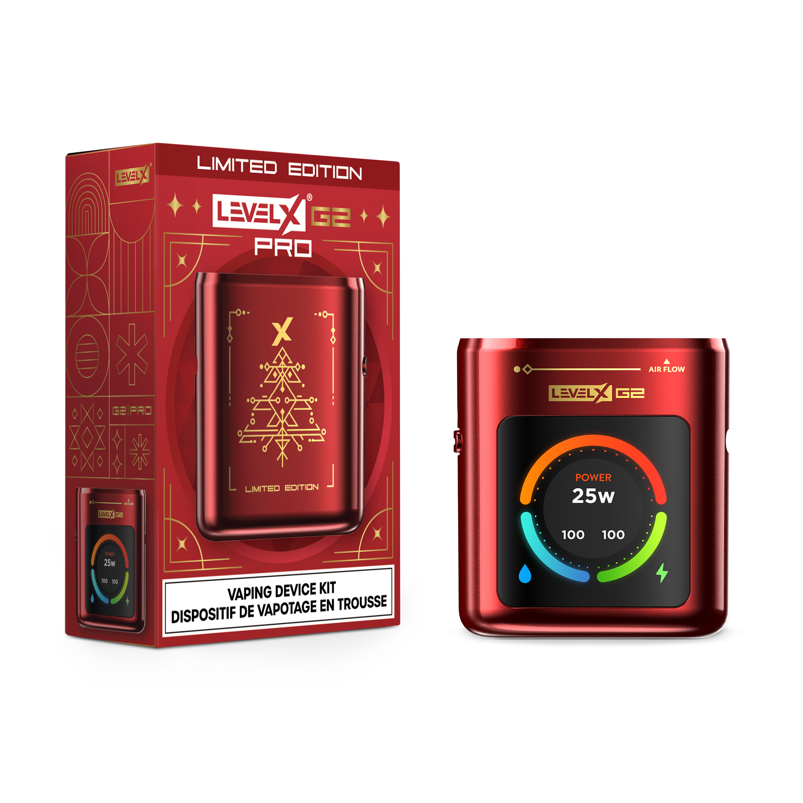 Level X G2 Pro Device Kit 1000 Limited Edition - Winter Red – ENVI Vape