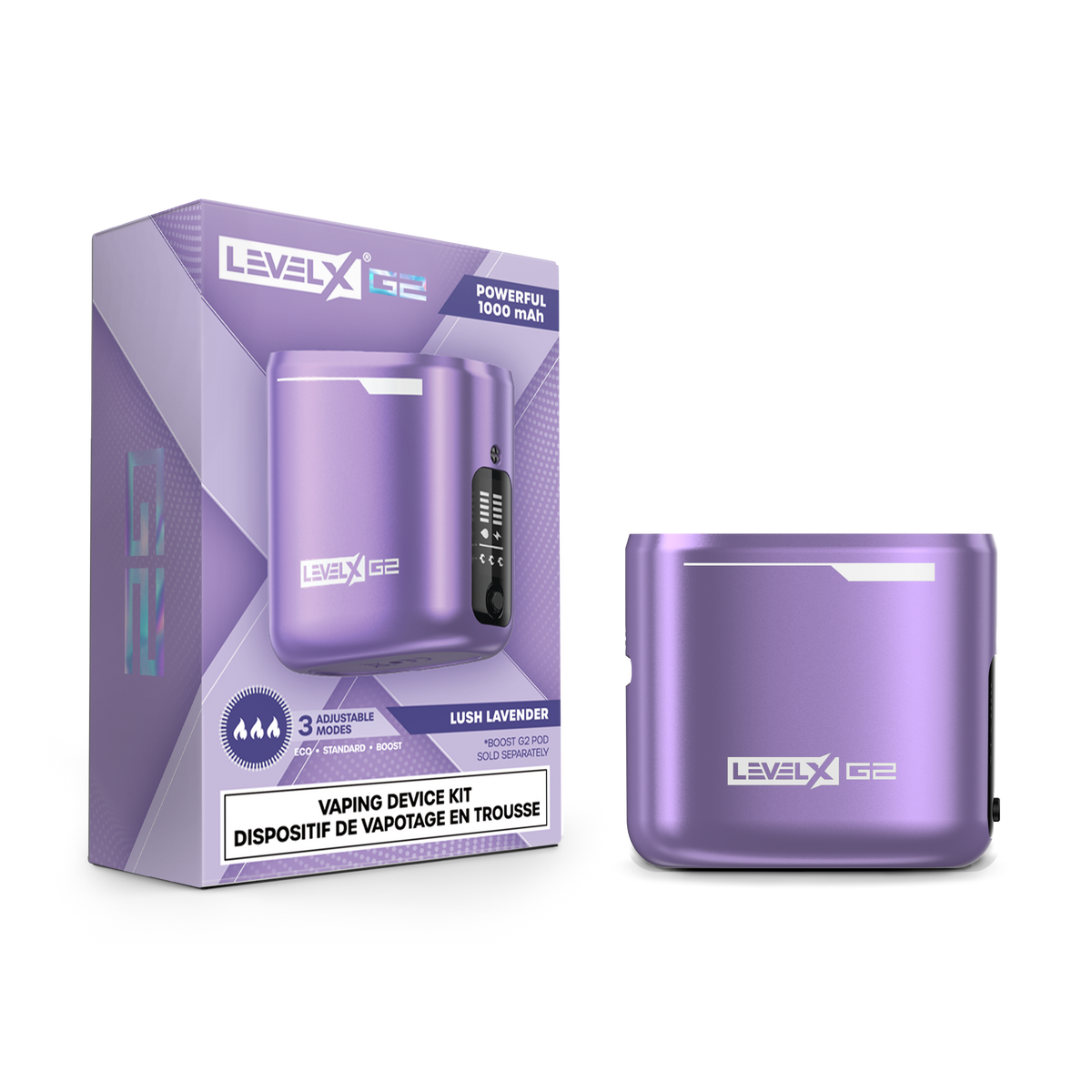 Level X Boost G2 Device Kit 1000 - Lush Lavender ENVI Vape Level X Boost G2 Device Kit 1000 - Lush Lavender ENVI Vape