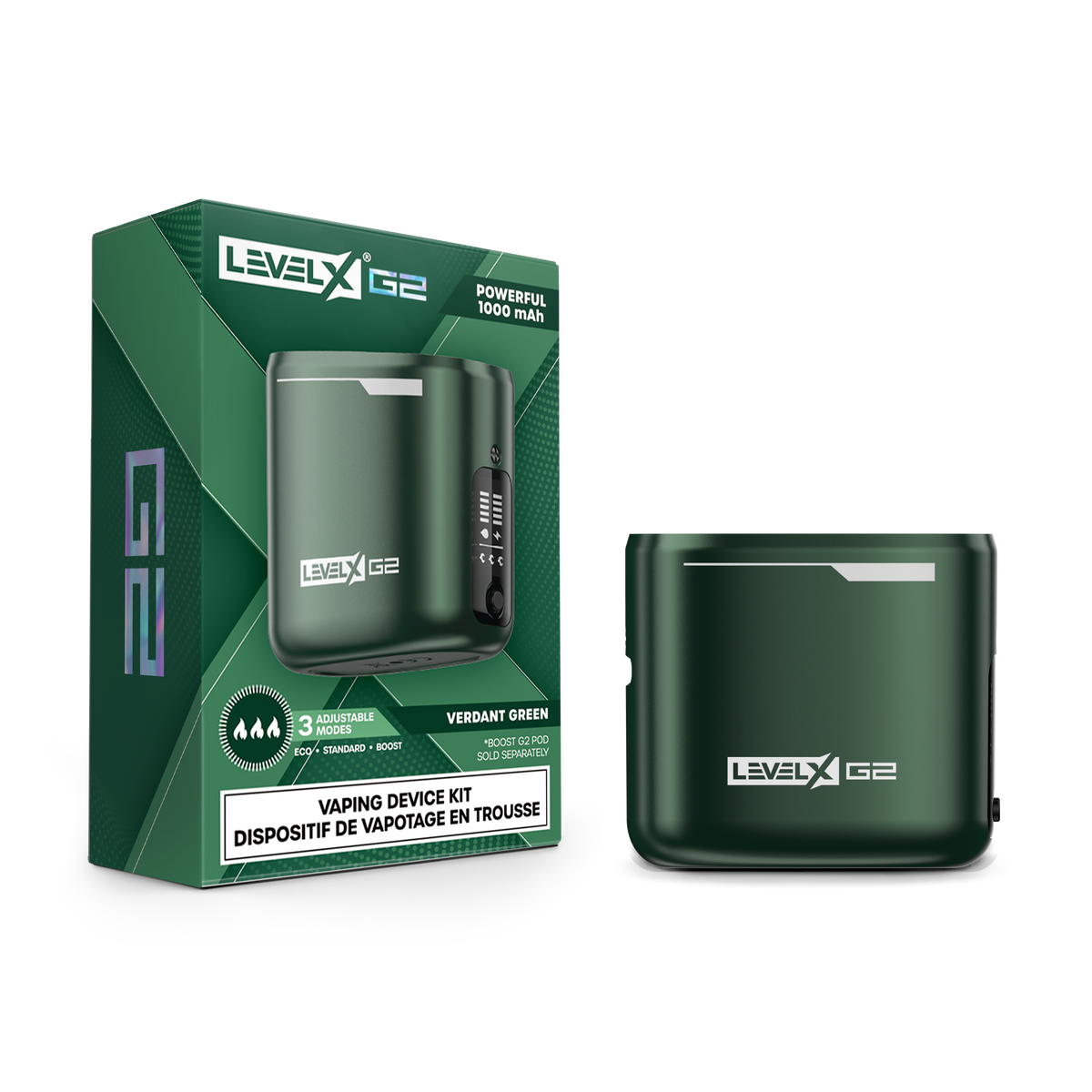 Level X Boost G2 Device Kit 1000 - Verdant Green ENVI Vape Level X Boost G2 Device Kit 1000 - Verdant Green ENVI Vape