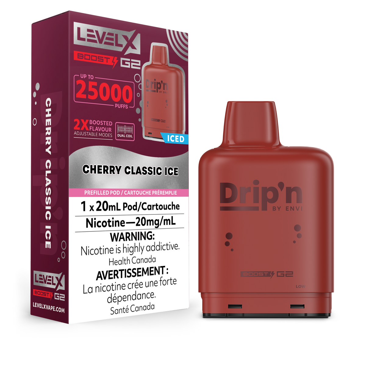 Buy Level X Drip'n Boost G2 Pod - Cherry Classic (AB) Online
