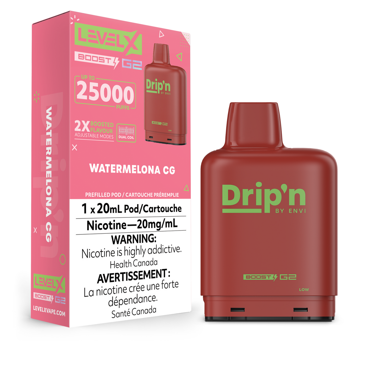 Level X Drip'n Boost G2 Pod - Watermelona CG (ON)