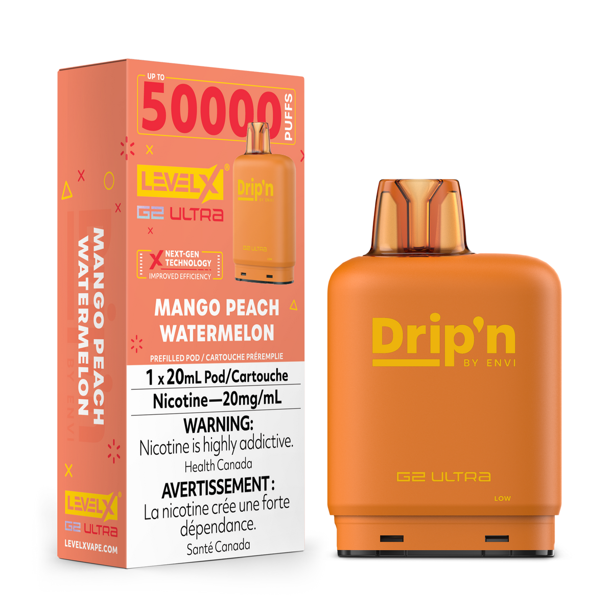 Level X Drip'n G2 Ultra Pod - Mango Peach Watermelon (AB)
