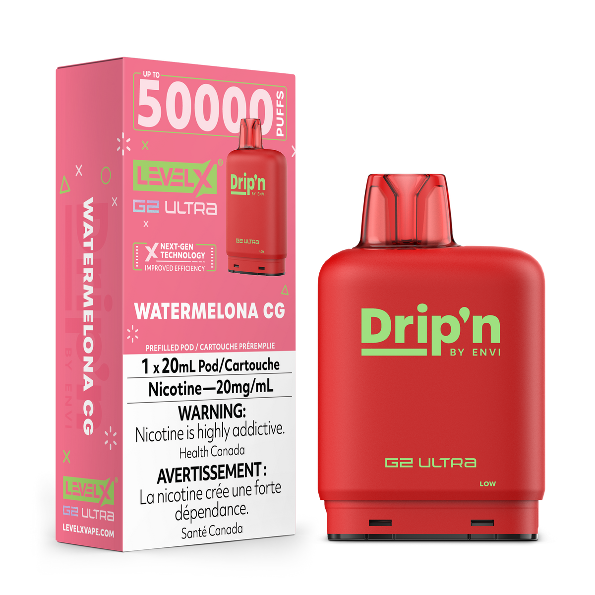 Level X Drip'n G2 Ultra Pod - Watermelona CG (ON)
