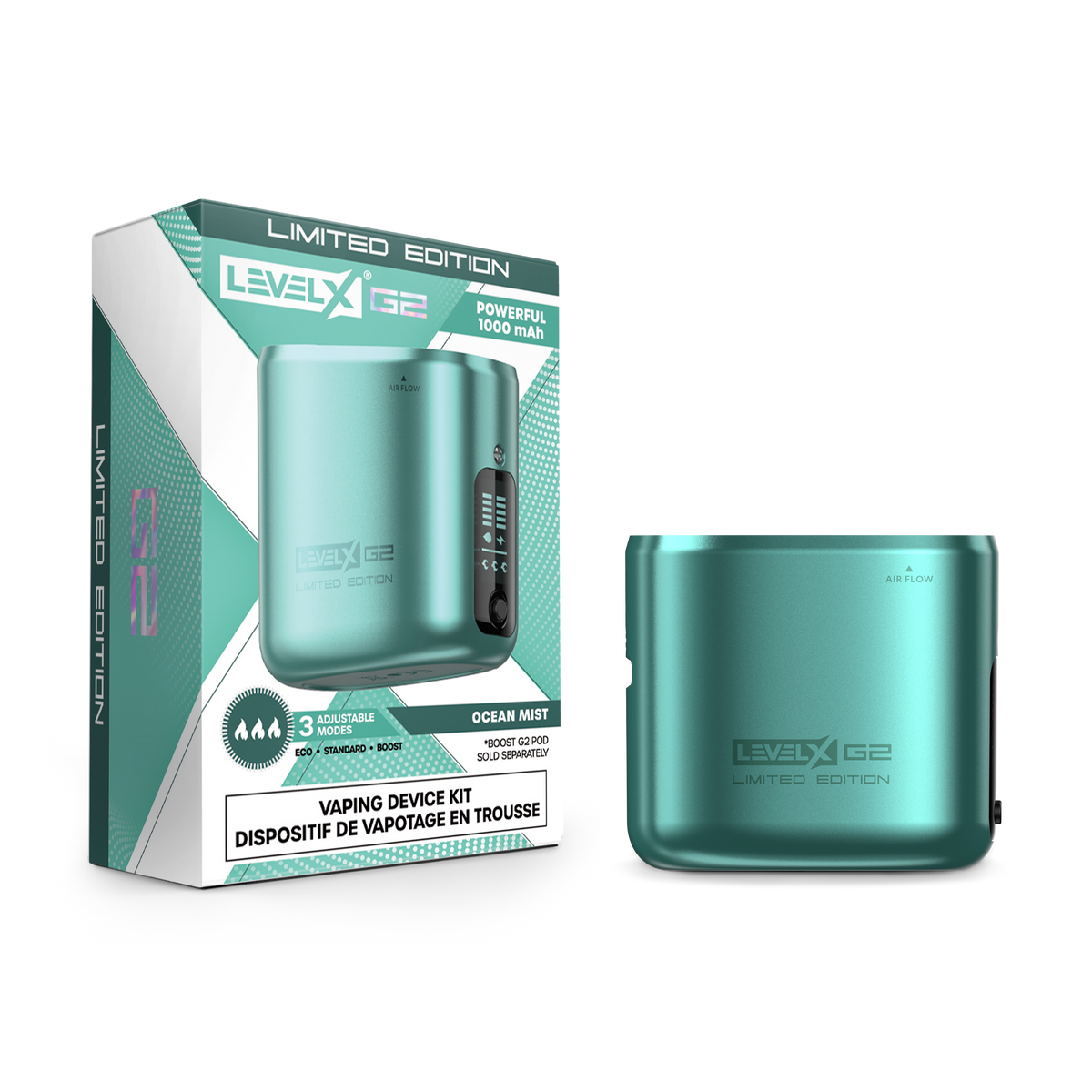 Level X Boost G2 Device Kit 1000 Ocean Mist - Limited Edition ENVI Vape Level X Boost G2 Device Kit 1000 Ocean Mist - Limited Edition ENVI Vape