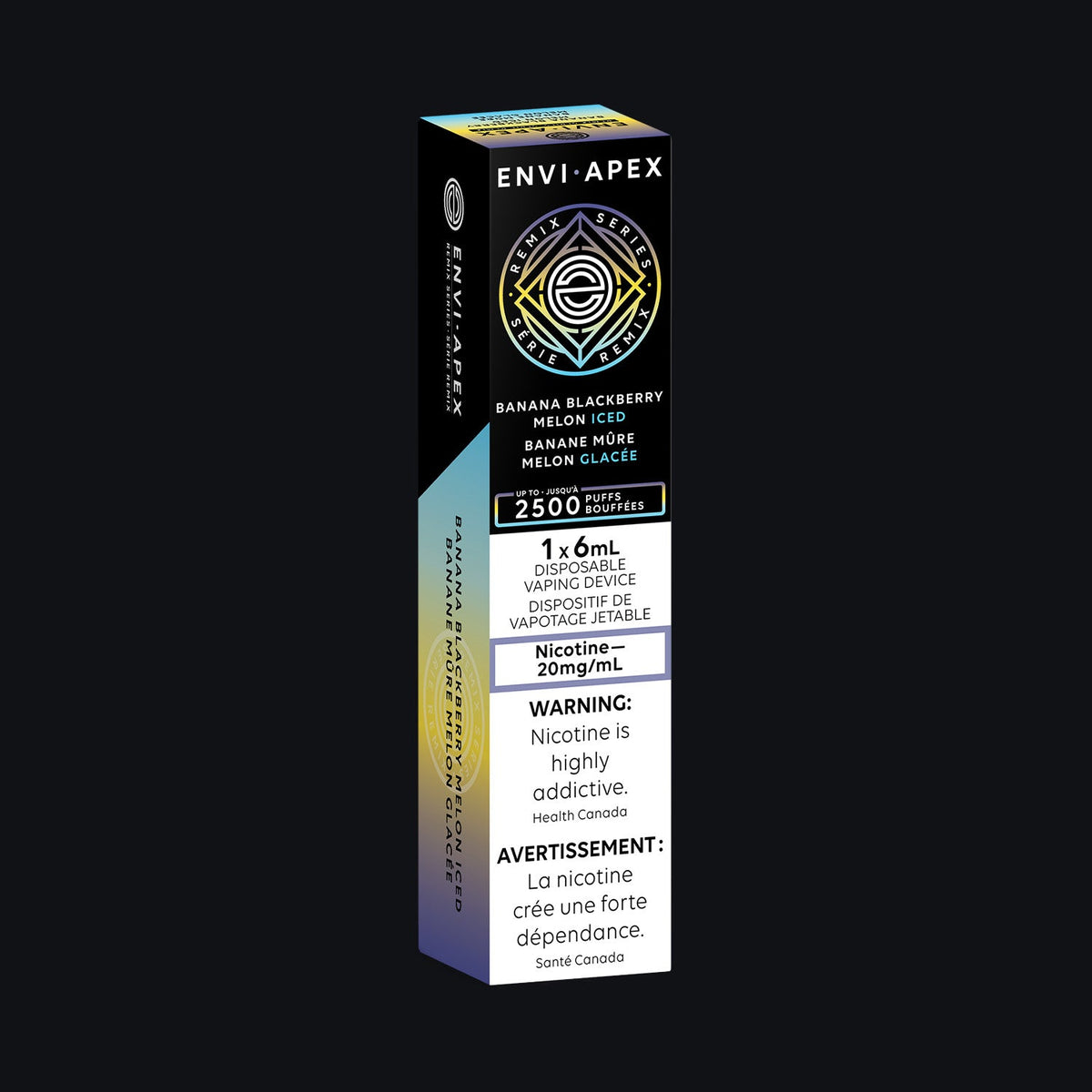 ENVI Apex Banana Blackberry Melon Iced 2,500 Puff Disposable Vape ENVI Vape ENVI Apex Banana Blackberry Melon Iced 2,500 Puff Disposable Vape ENVI Vape